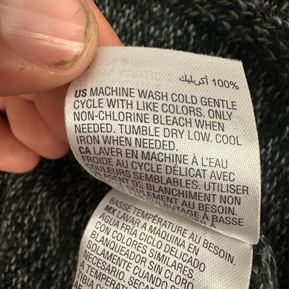 Karen Scott Women's Open Front Cable Knit Cardigan Size 1X Charcoal Gray - Picture 5 of 5